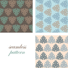 Seamless vintage pattern with lace ornament