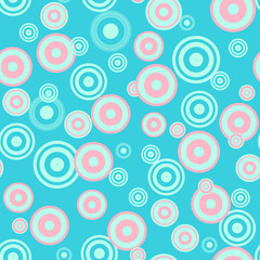 Bright seamless background with a pattern of concentric circles drops of water