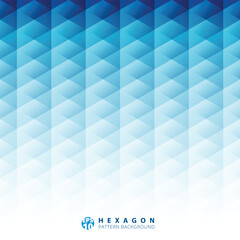 Abstract geometric hexagon pattern blue background, Creative design templates