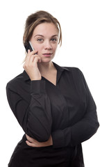 woman making a business call