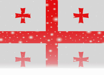 georgia flag on christmas background