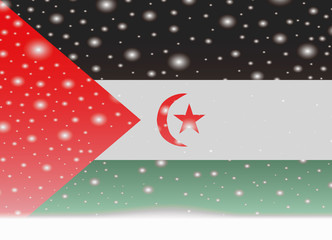 sahrawi flag on christmas background