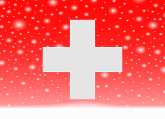 Fototapeta premium switzerland flag on christmas background