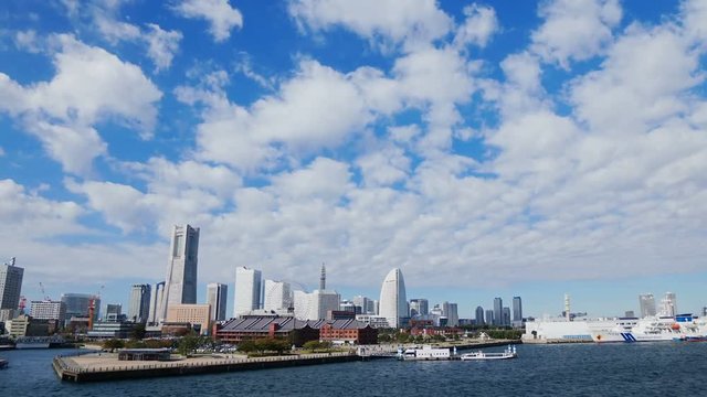 横浜風景　タイムラプス　4k