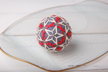 Temari balls, a handicraft ball in traditional Japanese style.