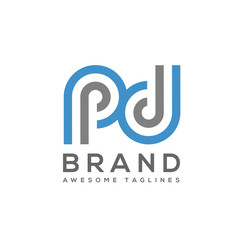 abstract Letter PD logo design template elements. abstract letter PD.Business corporate letter PD logo design vector. Simple and clean flat design of letter PD logo vector template.