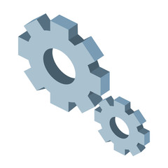 Isometric 3D vector illustration oncept gear for the work of the industry