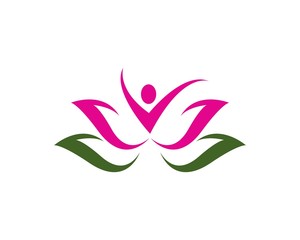  Lotus flowers design logo Template icon