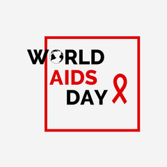 World aids day poster concept design eps 10 vector