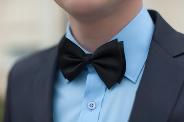 Black bow tie