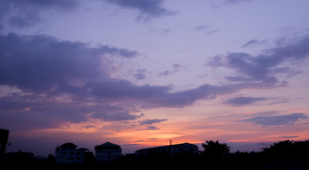 Sky and clouds / Sky and clouds at twilight.