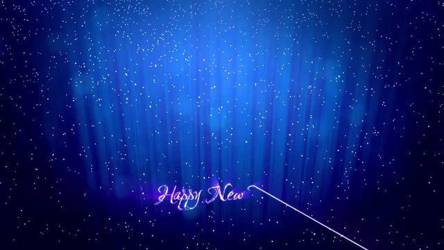 glowing winter blue background with snowfall and rays like the northern lights. Use it as a winter background with bokeh and copy space for a Christmas or New Year greeting card. 8