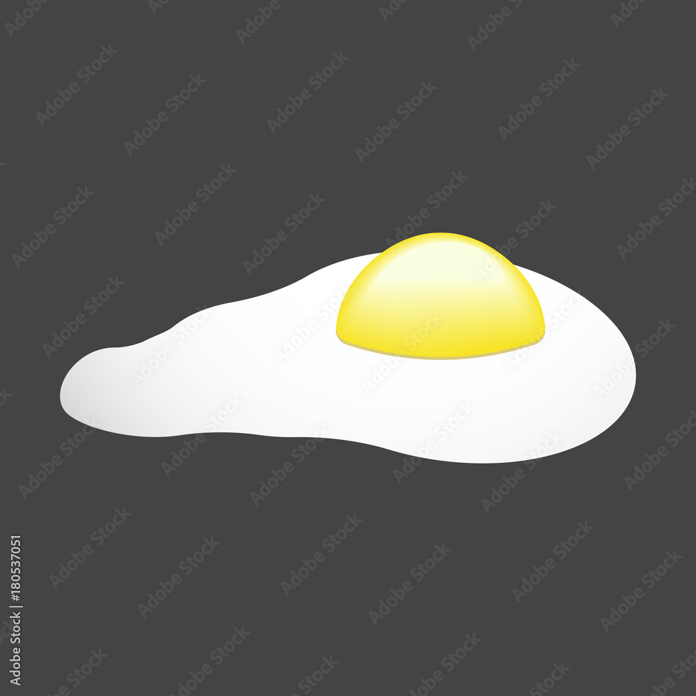 Aufkleber vector image fried egg. omelet. image of protein and yolk