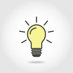 Vector image of a lamp. Light bulb icon