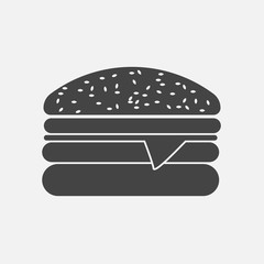 Hamburger  vector icon
