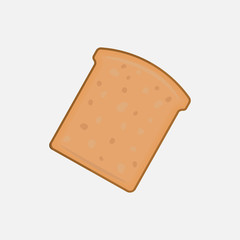 Bread vector icon. Loaf is cut into pieces.