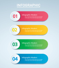Fototapeta premium info graphic Vector template with 4 options. Can be used for web, diagram, graph, presentation, chart, report, step by step infographics. Abstract background 