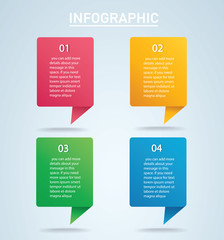 square info graphic Vector template with 4 options. Can be used for web, diagram, graph, presentation