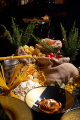 Ingredients for cooking Italian food