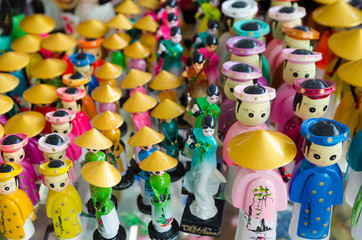Fototapeta na wymiar Vietnam souvenir dolls
