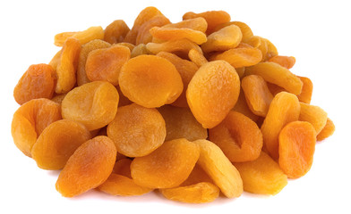 dried apricots isolated