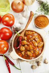 Meat stew in tomato sauce