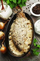  Fish in sour cream sauce