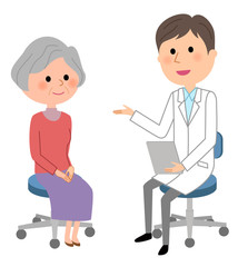 白衣の男性　問診　診察