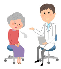 白衣の男性　問診　診察