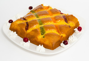 cake with berry jams
