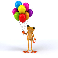 Fun frog - 3D Illustration