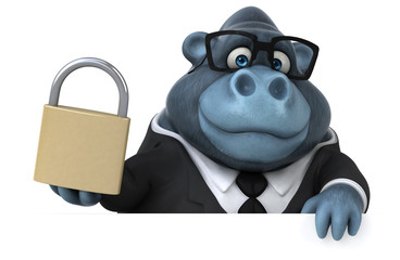 Fun gorilla - 3D Illustration