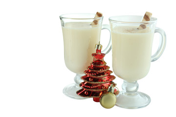 Traditional christmas drink eggnog