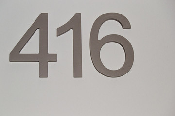 house or hotel room numbers on clear gray surface, For graphical concept