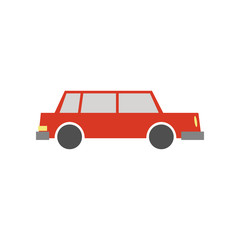 Simple Red Car Side