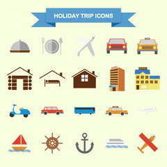Holiday Trip Icons