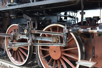 Cremona - November 12, 2017: Historical steam train from Milan to Cremona arriving at the station. Cremona, Italy.