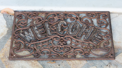 Close up on staircase entrance