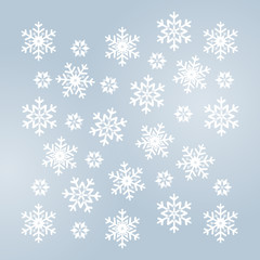 Abstract Christmas background greeting with snowflakes