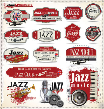 Jazz music badge collection