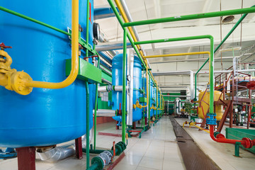 Water treatment system for boiler station.