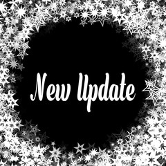 NEW UPDATE on black background with different white stars frame.