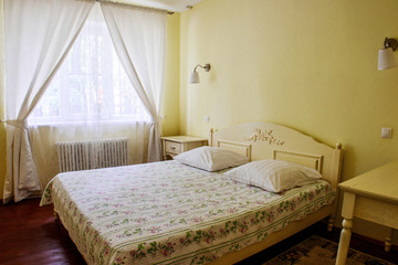 yellow bedroom interior