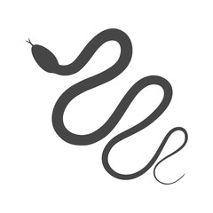 Reptile snake flat icon for animal apps