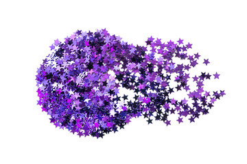 Purple glitter stars
