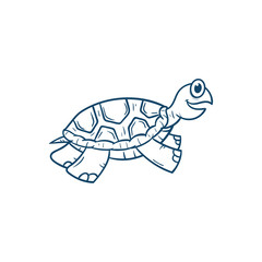 cute turtle cartoon vector illustration