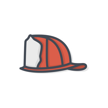 Firefight service colored icon helmet hat
