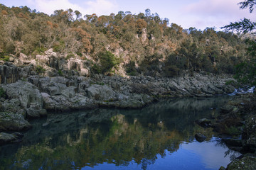 Fototapeta na wymiar Cataract Gorge during the day in Launceston, Tasmania.