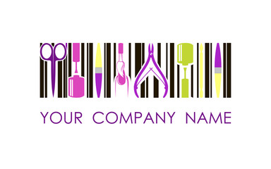 Vector logo for nail design company. Concept design logo