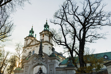 Fototapeta na wymiar Krakow, Poland. St. Stanislaus Church at Skalka